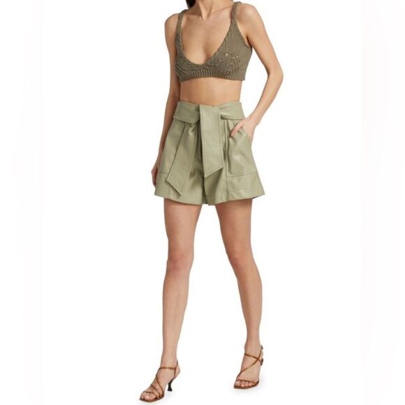 NWT JONATHAN SIMKHAI Cora Directional Rib Bralette Olive Sz. L - Picture 12 of 12